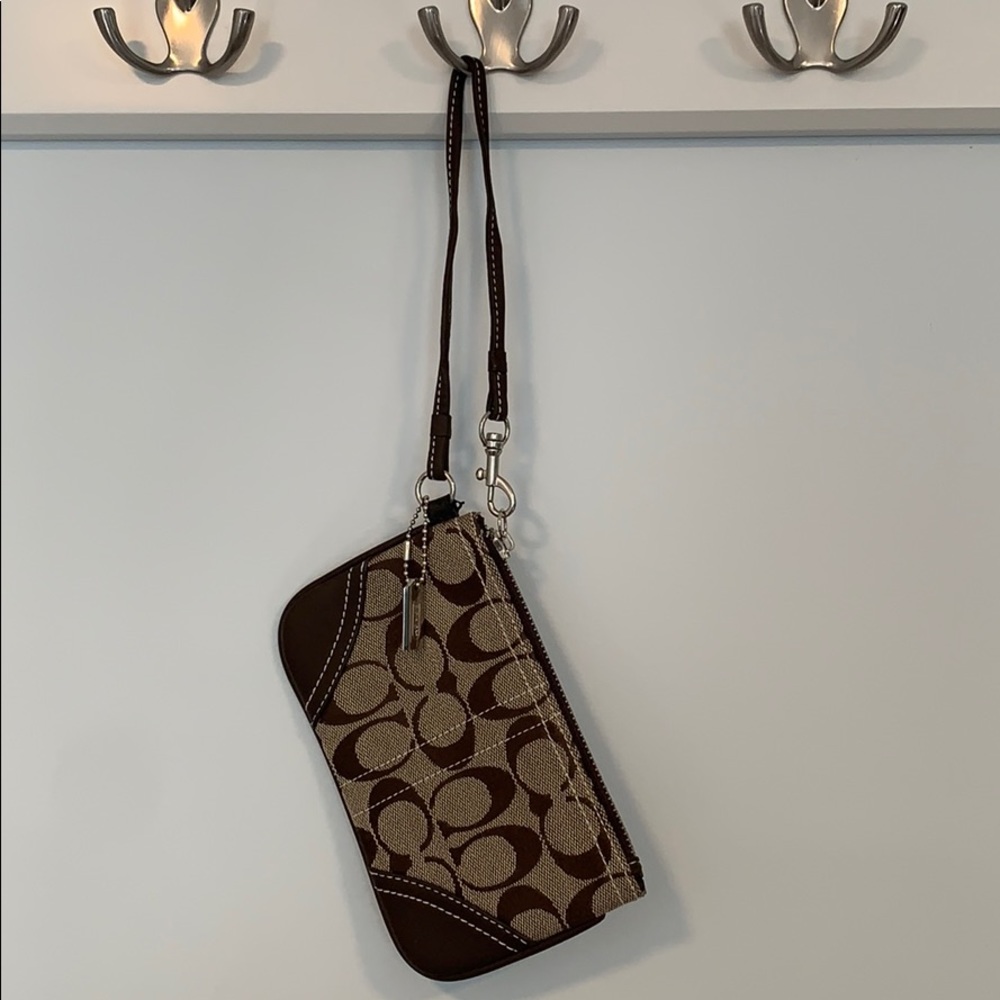 Coach patterned wristlet